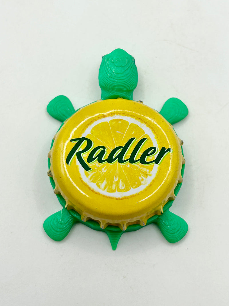 Warka Radler (Poland) - Bottle Cap Magnet Turtle Shell Shocked Art