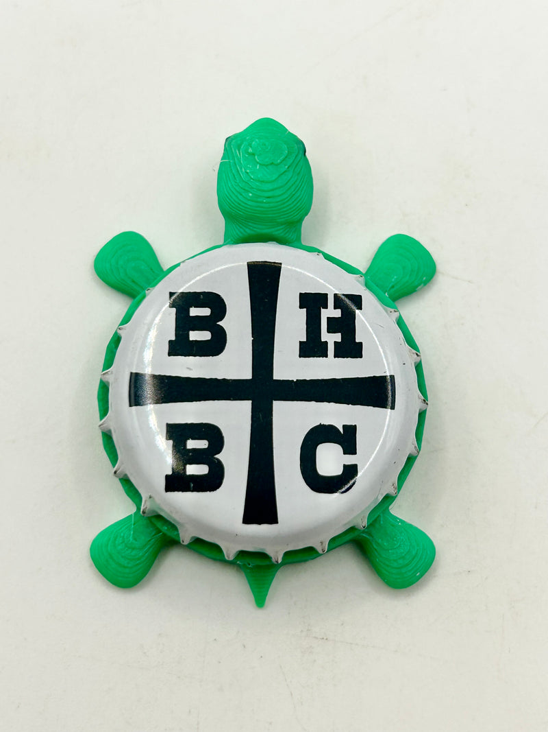 Barrelhouse Brewing - Bottle Cap Magnet Turtle Shell Shocked Art