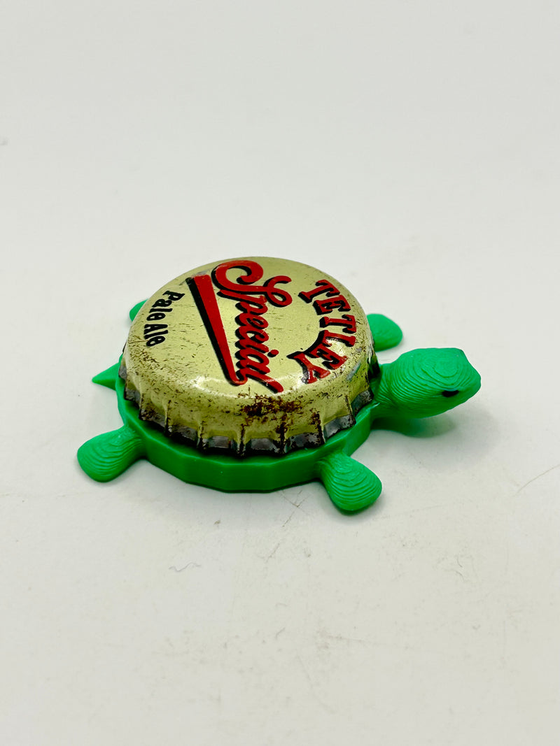 Tetley’s Special Pale Ale - Bottle Cap Magnet Turtle Shell Shocked Art