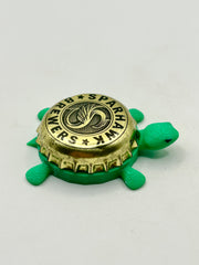Sparhawk Brewers - Bottle Cap Magnet Turtle Shell Shocked Art