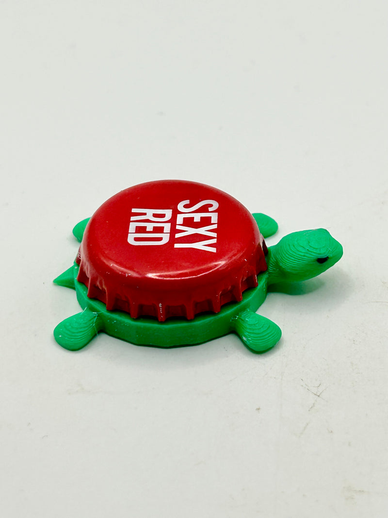 Sexy Red - Martha Rogue Belgian Style - Bottle Cap Magnet Turtle Shell Shocked Art