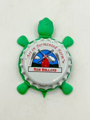 New Holland Brewing (Vintage) - Bottle Cap Magnet Turtle Shell Shocked Art
