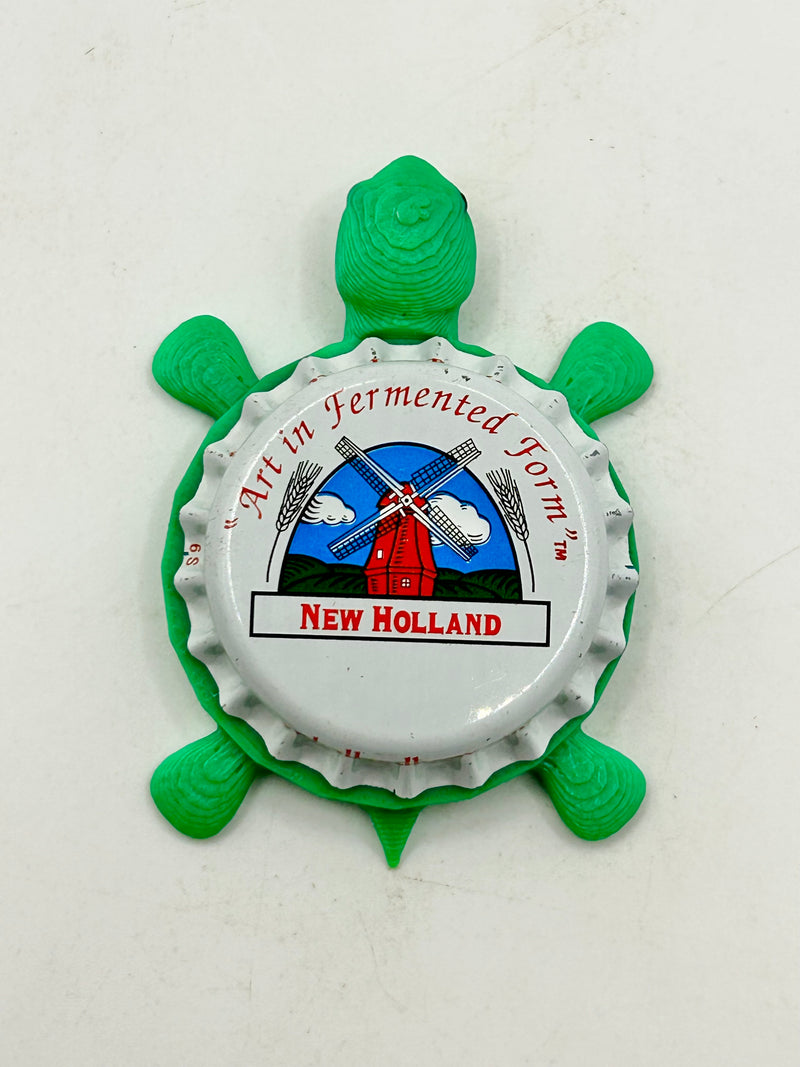 New Holland Brewing (Vintage) - Bottle Cap Magnet Turtle Shell Shocked Art
