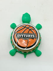 Svyturys (Lithuania) - Bottle Cap Magnet Turtle Shell Shocked Art