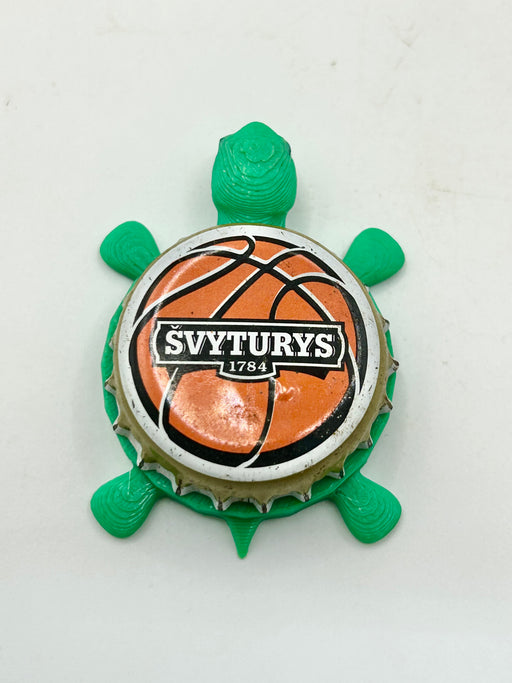 Svyturys (Lithuania) - Bottle Cap Magnet Turtle Shell Shocked Art