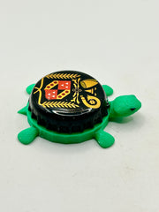 Brasserie de L’Abbaye des Rocs - Bottle Cap Magnet Turtle Shell Shocked Art