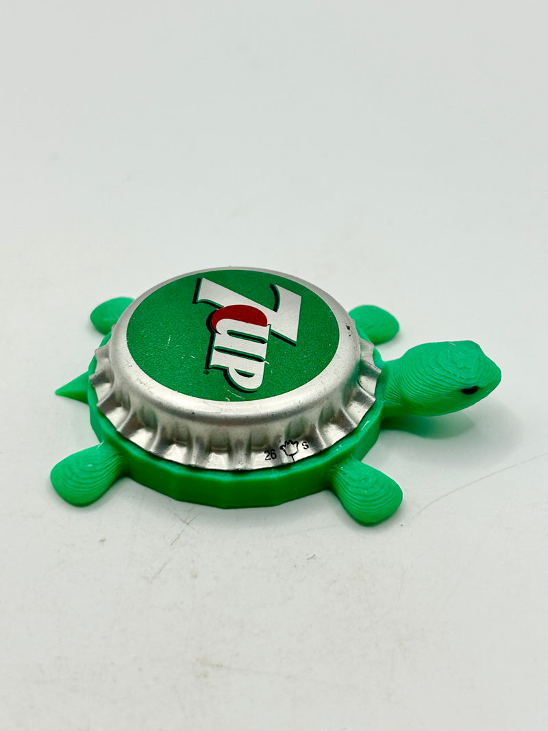 7 Up International - Bottle Cap Magnet Turtle Shell Shocked Art