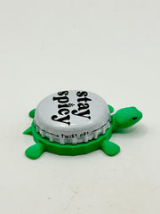 Stay Spicy OliKo Ginger Beer - Bottle Cap Magnet Turtle (Copy) Shell Shocked Art