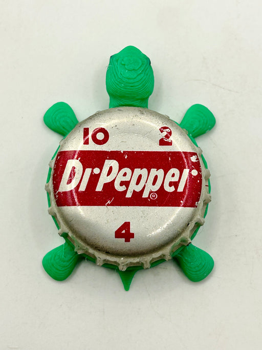 Dr Pepper Soda (Vintage 10,2,4) - Bottle Cap Magnet Turtle Shell Shocked Art