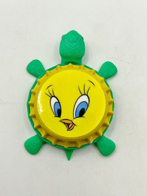 Tweety Bird, Looney Tunes - Bottle Cap Magnet Turtle (Copy) Shell Shocked Art