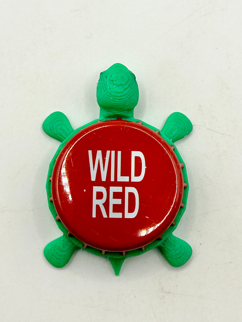 Wild Red - Martha Rogue Belgian Style - Bottle Cap Magnet Turtle Shell Shocked Art