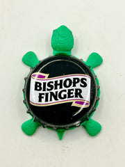 Bishops Finger Shepherd Neame - Bottle Cap Magnet Turtle Shell Shocked Art