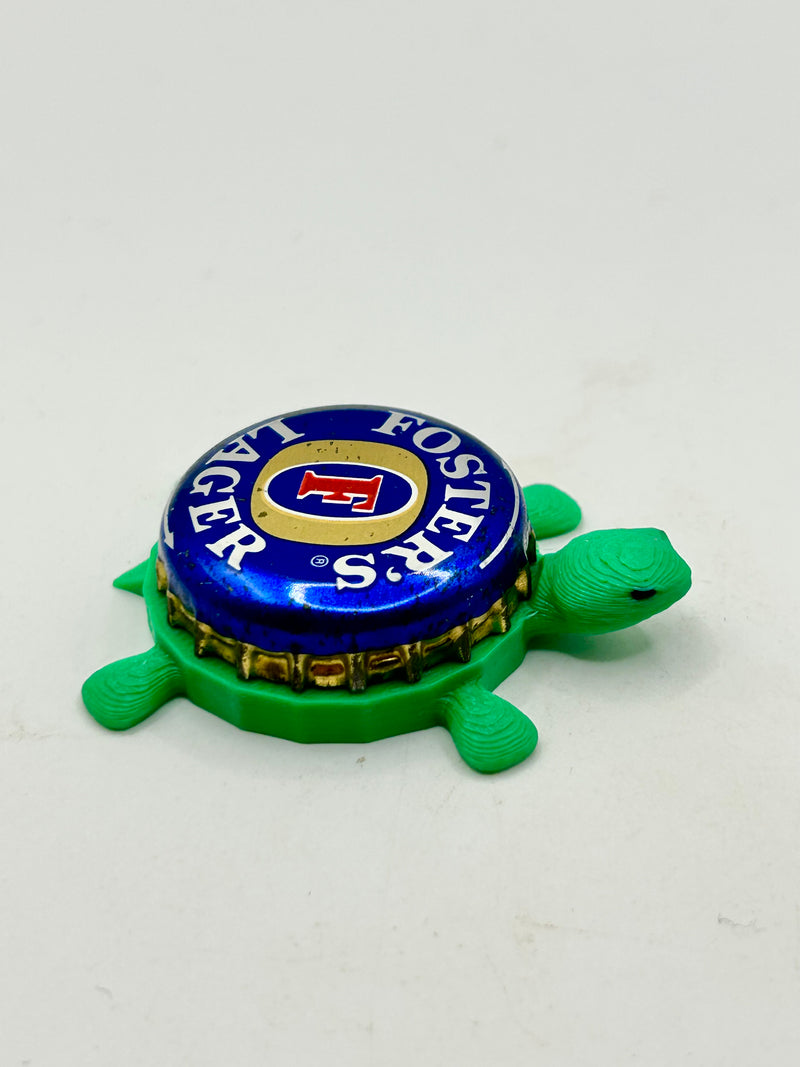 Foster’s Lager - Bottle Cap Magnet Turtle Shell Shocked Art