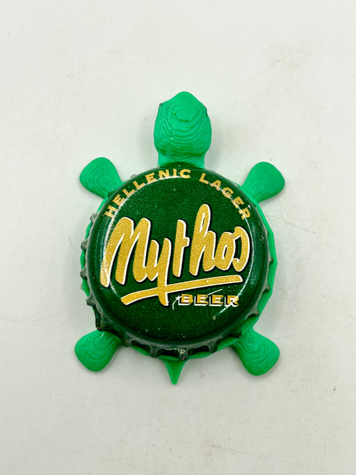 Mythos Beer (Flat) - Bottle Cap Magnet Turtle (Copy) Shell Shocked Art