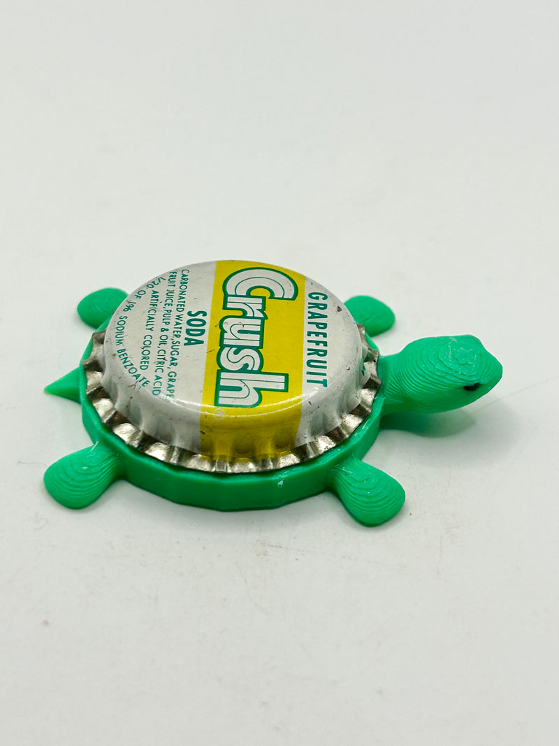 Grapefruit Crush Soda - Bottle Cap Magnet Turtle Shell Shocked Art