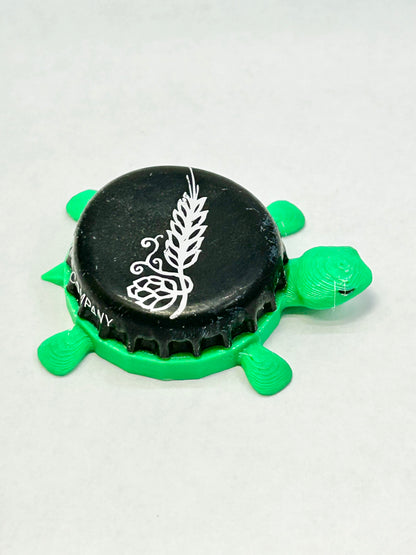 Karbach Brewing - Bottle Cap Magnet Turtle Shell Shocked Art