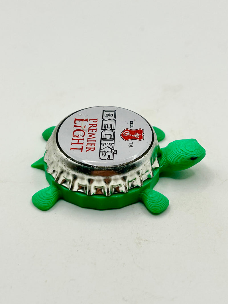 Beck’s Premier Light - Bottle Cap Magnet Turtle Shell Shocked Art