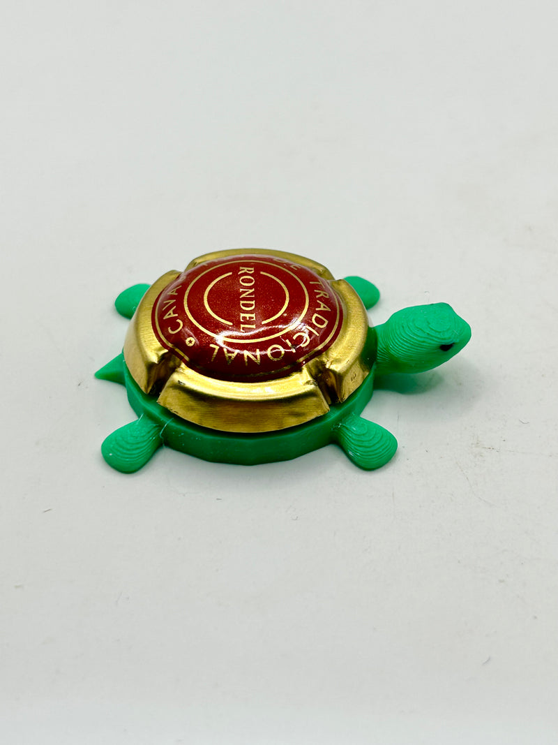 Rondel Cava (Red) - Bottle Cap Magnet Turtle Shell Shocked Art