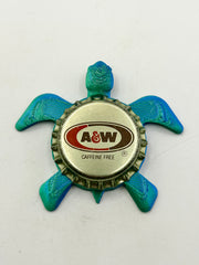 A&W Root Beer (Vintage) - Sea Turtle Bottle Cap Magnet Shell Shocked Art