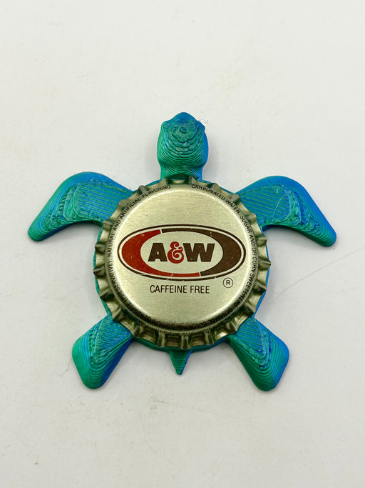 A&W Root Beer (Vintage) - Sea Turtle Bottle Cap Magnet Shell Shocked Art