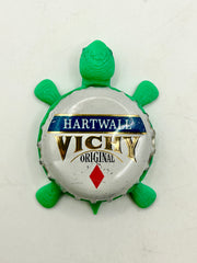 Vichy Hartwall - Bottle Cap Magnet Turtle Shell Shocked Art