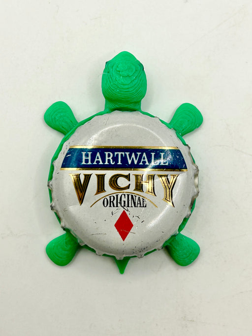 Vichy Hartwall - Bottle Cap Magnet Turtle Shell Shocked Art