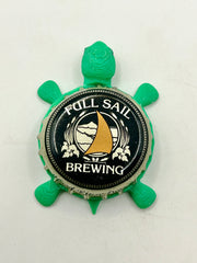 Full Sail Brewing, Orange Sail (Black Vintage) - Bottle Cap Magnet Turtle Shell Shocked Art