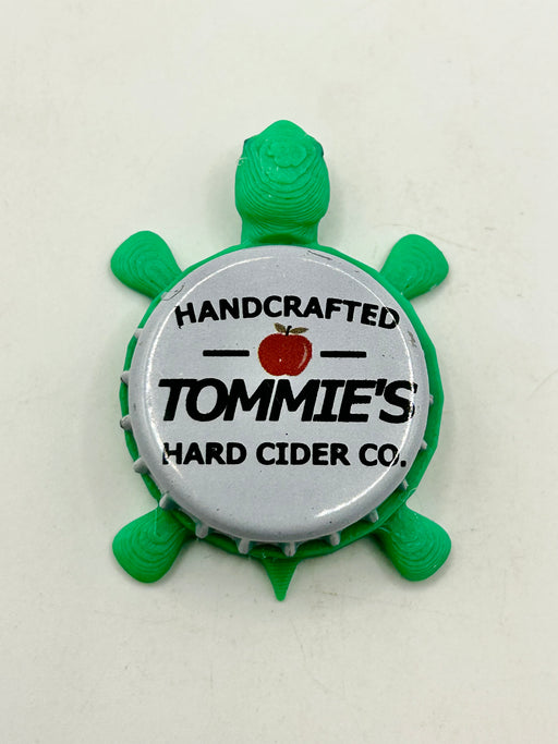 Tommie’s Hard Cider - Bottle Cap Magnet Turtle Shell Shocked Art