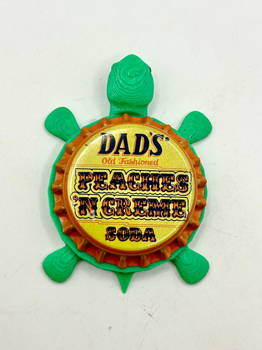 Dad’s peaches and cream soda - Bottle Cap Magnet Turtle (Copy) Shell Shocked Art