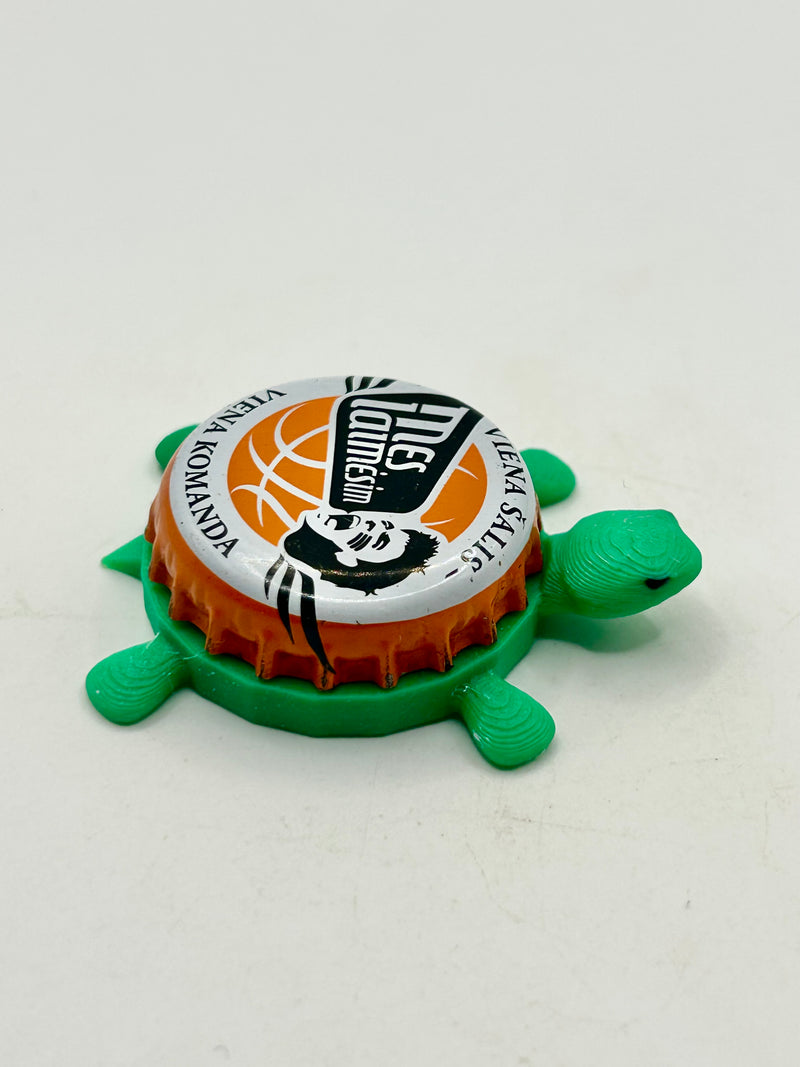 Carlsberg) - Bottle Cap Magnet Turtle Shell Shocked Art