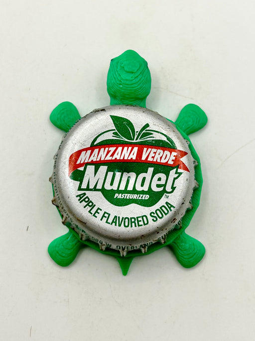 Mundet Apple Soda - Bottle Cap Magnet Turtle Shell Shocked Art