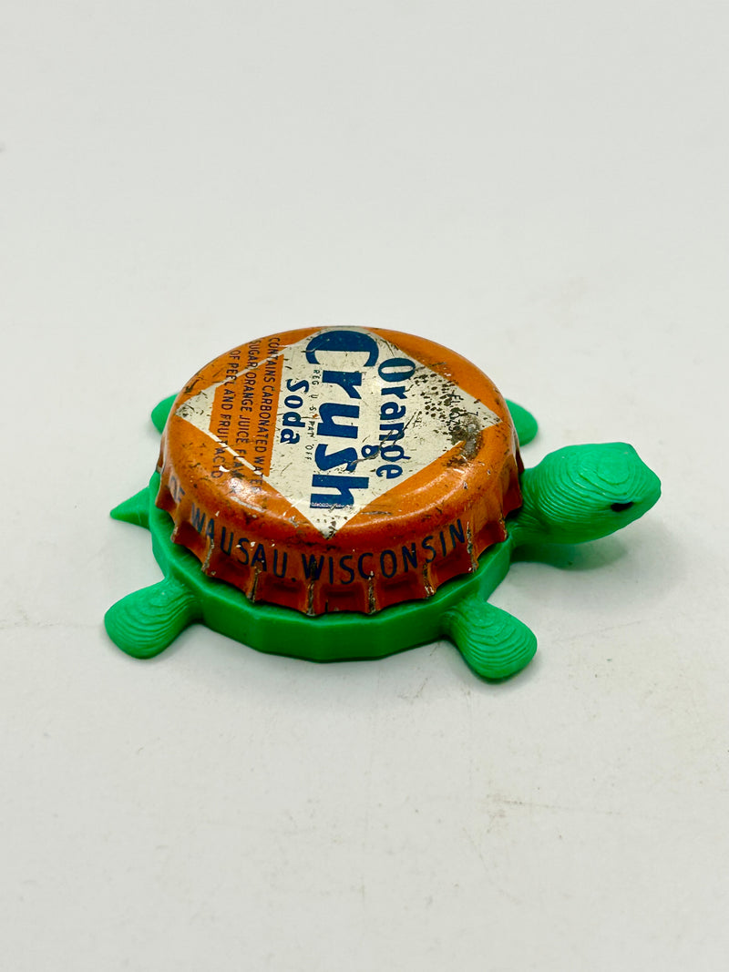 Orange Crush Soda (Rare Vintage, Variation 2) - Bottle Cap Magnet Turtle Shell Shocked Art