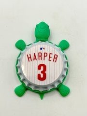 Bryce Harper, Phillies - Bottle Cap Magnet Turtle Shell Shocked Art