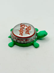 Red Stripe (Vintage, Silver) - Bottle Cap Magnet Turtle Shell Shocked Art