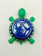 Schlitz Beer (Puerto Rico) - Bottle Cap Magnet Turtle Shell Shocked Art