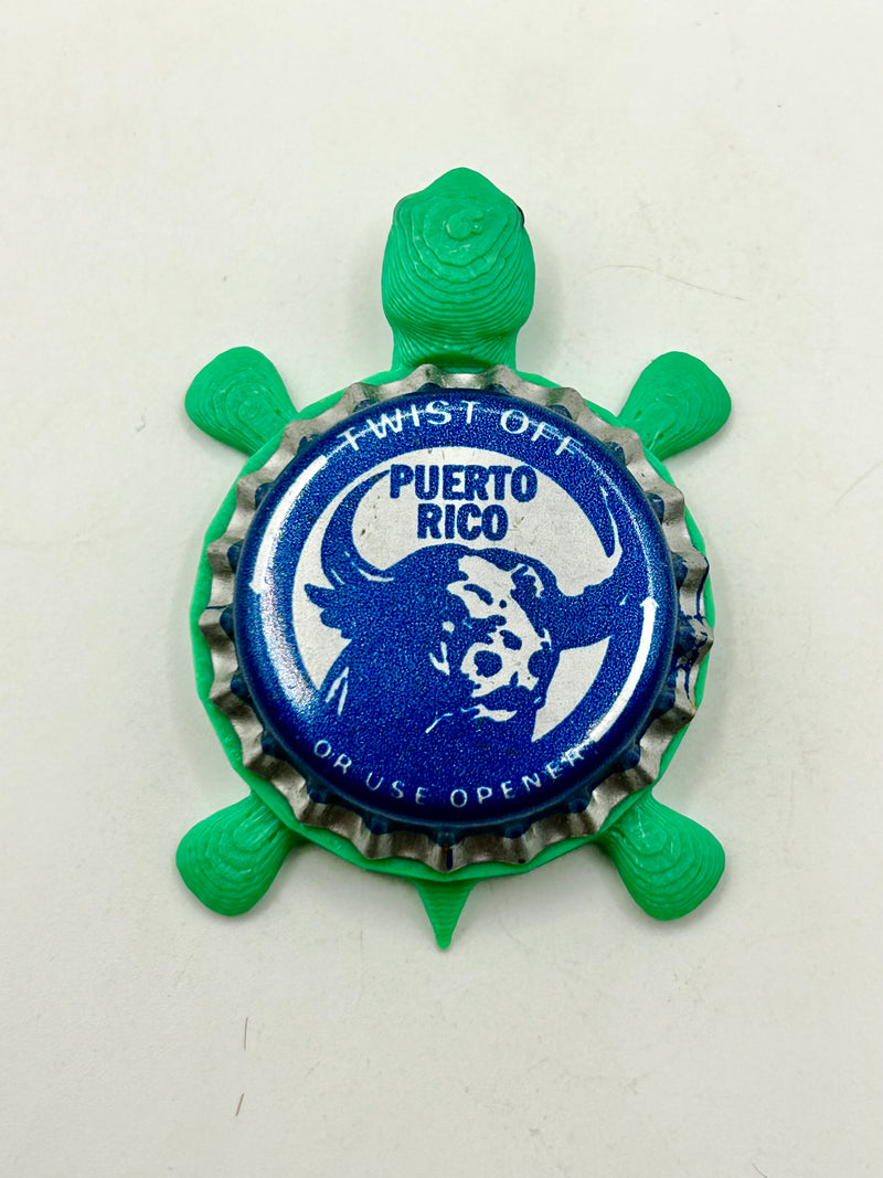 Schlitz Beer (Puerto Rico) - Bottle Cap Magnet Turtle Shell Shocked Art