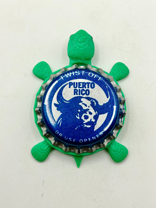 Schlitz Beer (Puerto Rico) - Bottle Cap Magnet Turtle Shell Shocked Art