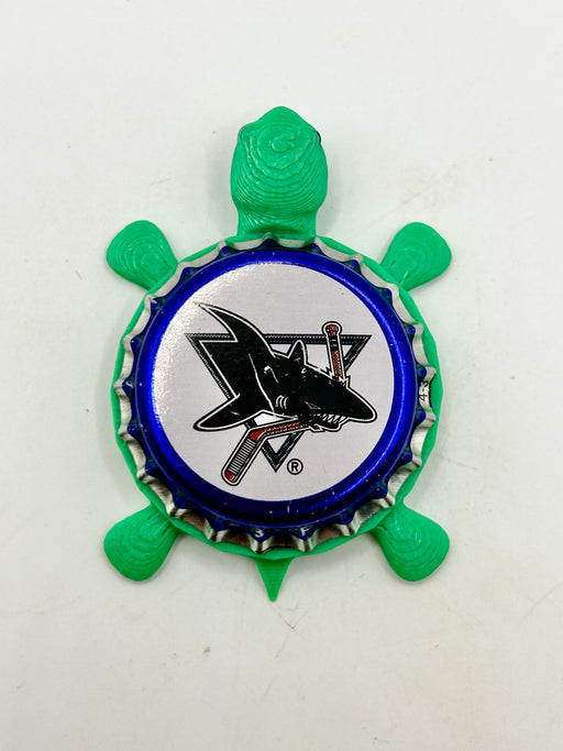 San Jose Sharks (Labatt Brewing) - Bottle Cap Magnet Turtle Shell Shocked Art