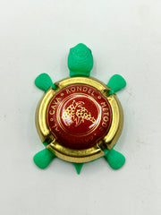 Rondel Cava (Red, Grapes) - Bottle Cap Magnet Turtle Shell Shocked Art