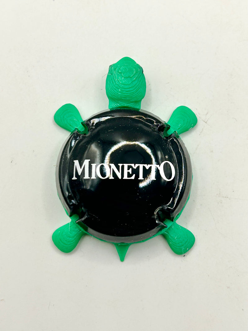Mionetto Sparkling Wine - Bottle Cap Magnet Turtle Shell Shocked Art