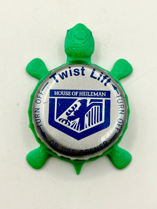 Heileman’s Brewing (Blue Logo) - Bottle Cap Magnet Turtle Shell Shocked Art