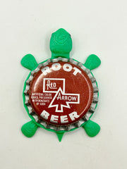 Red Arrow Root Beer - Bottle Cap Magnet Turtle Shell Shocked Art