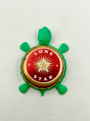 Lone Star Beer (Star) - Bottle Cap Magnet Turtle Shell Shocked Art