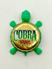 Cobra Beer - Bottle Cap Magnet Turtle (Copy) Shell Shocked Art