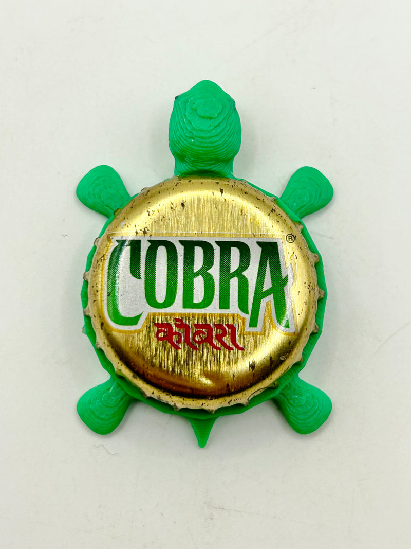 Cobra Beer - Bottle Cap Magnet Turtle (Copy) Shell Shocked Art