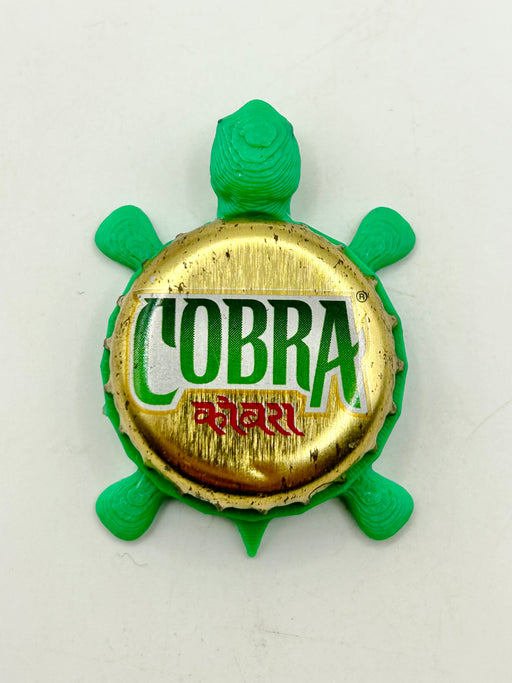 Cobra Beer - Bottle Cap Magnet Turtle (Copy) Shell Shocked Art