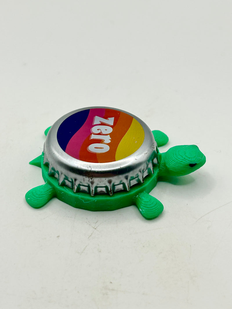 Zero, Paulaner Munchen Soda - Bottle Cap Magnet Turtle Shell Shocked Art