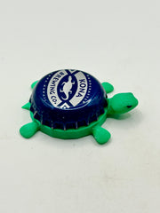 Kona Brewing (Dark Blue, Vintage) - Bottle Cap Magnet Turtle Shell Shocked Art