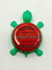 RJ King Wingwalker (Melanie Brewing) - Bottle Cap Magnet Turtle Shell Shocked Art