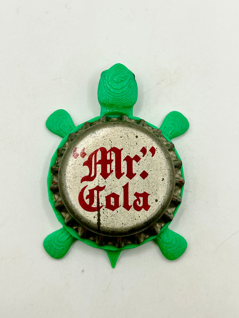 Mr. Cola - Bottle Cap Magnet Turtle Shell Shocked Art